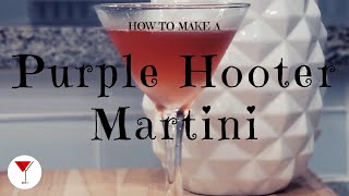 Purple Hooter Martini  How to make a cocktail with Vodka Black Raspberry Liqueur Sweet amp Sour Mix [upl. by Elicia]