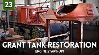 WORKSHOP WEDNESDAY Engine STARTUP on our WWII Grant Tank Restoration [upl. by Odawa105]