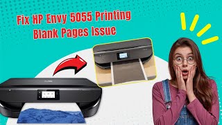 Fix HP Envy 5055 Printing Blank Pages Issue  Printer Tales [upl. by Leirrad]