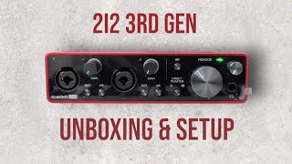 Focusrite Scarlett 2i2 3rd gen USB Audio Interface Unboxing amp Setup [upl. by Namreg]