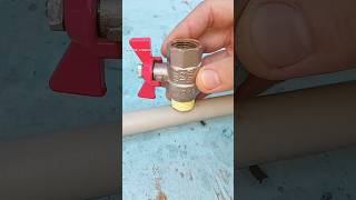 DIY plumbing basics How to securely embed a tap into a plastic pipe under pressure shorts tips [upl. by Elleynad]