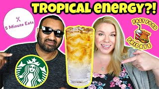 Starbucks Tropical Citrus Iced Energy Review [upl. by Tuppeny284]