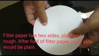 How to fold a laboratory filter paper [upl. by Lupien]