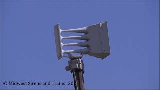 Whelen WPS 4004  California MO Moniteau County Storm Siren Test 6624 [upl. by Eatnohs]