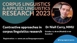 Dr Niall Curry 11 October 2023  Contrastive approaches in corpus linguistics research [upl. by Shaughnessy]