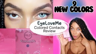 Eyeloveme Lenses 9 New Colors OutdoorIndoor LightingSummer Drop 3x3 Millzladiva must watch [upl. by Aihsemek]