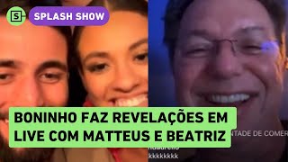 Boninho invade live de Matteus e Beatriz e abre o jogo sobre broncas no BBB 24 Veja vídeo [upl. by Adnuhsat]