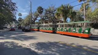 Lincolnville Museum in St Augustine receiving trolley stop [upl. by Giacopo]