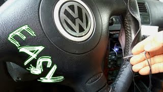 Diy Learn How To Stitch Leather Steering Wheel Cover Very Easy [upl. by Dlopoel3]