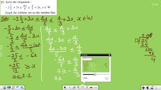 CLASS 10 ICSE BOARD MATHS CHAPTER 4 LINEAR INEQUATIONS EX 4B QUESTION NO 25 to 27 [upl. by Gatian589]