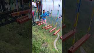 Bungee Jumping With Rope In Beautiful PlaceThese Girls Are Awesomefunny travel [upl. by Jezabel]