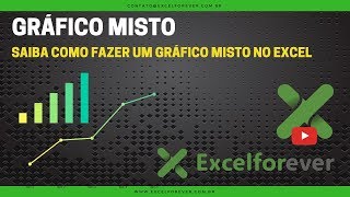 Gráfico misto no Excel [upl. by Anoyek]