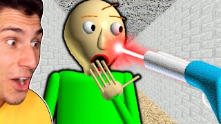 Baldis Basics WITH A LASER GUN [upl. by Madalyn]