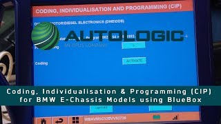 How to Program Individualisation amp Code CIP BMW E Chassis Vehicle using Autologic BlueBox [upl. by Torre752]