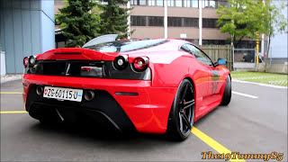 Ferrari 430 Scuderia with ADV1 Wheels amp Capristo Exhaust Downshifts amp Accelerations Sound [upl. by Naejamron868]