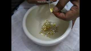 Suwarna Gold processing in Ayurveda medicine [upl. by Eiryt]