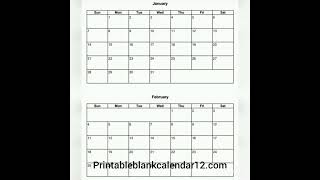 Printable blank calendars [upl. by Erdied877]