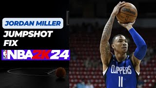 Jordan Miller Jumpshot Fix NBA 2k24 [upl. by Eiuqnom]