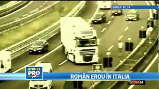 quotIngerul de pe autostradaquot asa este numit romanul care a salvat viata unei fetite in Italia [upl. by Meill]