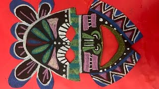 African mask art project for kids [upl. by Gnoht]