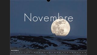 🏔📅 Calendrier perpétuel ou 2022  mois de NOVEMBRE 📅🏔 [upl. by Ajile4]