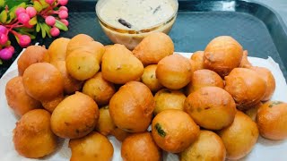 Street Style Mysore Bhajji Recipe At Home With Special Chutney  Mysore Bonda Recipe  Mysore Bajji [upl. by Mclaughlin601]