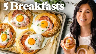 5 EGG BREAKFAST IDEAS To Keep on Repeat [upl. by Sukhum61]