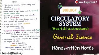 Circulatory SystemBlood Unit8 Part4  Biology  General Science  Lec36  An Aspirant [upl. by Dulcia]