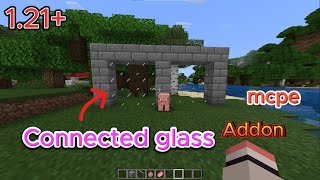 Connected Glass pack for Minecraft PEBedrock  119 120 121 [upl. by Doralia]