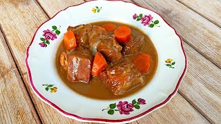 Mijoté de porc au CIDRE  Recette traditionnelle normande [upl. by Llertnov412]