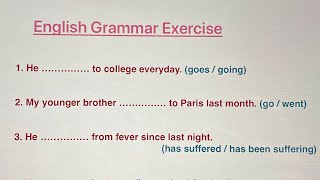 English Grammar Exercise  Verbs  helping verbs [upl. by Atsyrhc883]