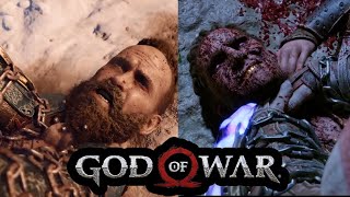 Which Is More Brutal Baldur Death Or Heimdall Death God Of War Ragnarok [upl. by Dorina]