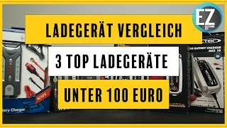 AutobatterieLadegerät Vergleich  Top 3 Ladegeräte unter 100 € [upl. by Assirahs]