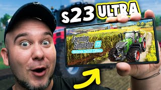 Joc Farming Simulator 23 pe Samsung Galaxy S23 ULTRA  4K 60fps [upl. by Spense]