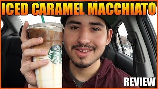 STARBUCKS Iced Caramel Macchiato REVIEW [upl. by Abbye308]