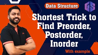 Lec56 Preorder Inorder and Postorder in 5 minute  Tree Traversal  Easiest and Shortest Trick [upl. by Bonnice]