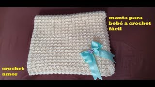 Manta en Punto Fantasia a Crochet tejido en 3D 😍 Crochet Para Bebé [upl. by Sontich944]