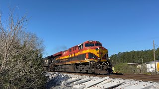 KCS ES44AC 4782 w NS Power Leads CSX Ethanol B82016 on 31924 [upl. by Oneladgam711]