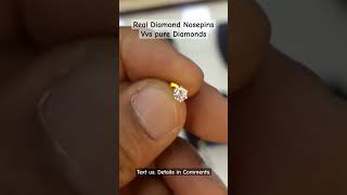 Single Real Diamond Nosepins diamond nose pin price shagun jewellers SHAGUNJEWELLERSMUMBAI [upl. by Olzsal]