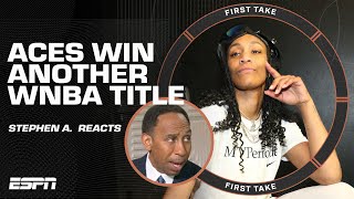 The Aces are a WNBA dynasty  Stephen A reacts to Las Vegas being repeat champions 🏆  First Take [upl. by Rez]