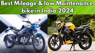 Best Mileage and low Maintenance bike in India 2024 [upl. by Oirasec]