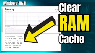 How to Clear RAM Cache in Windows 1011 2024  🚀 Make Computer Faster [upl. by Nealah]