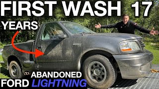 First Wash in 17 Years Abandoned Ford Lightning Disgusting Detail Restoration Will it Run [upl. by Boff]