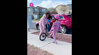 Kind Driver Helps Mother Teach Child to Ride Bike shorts [upl. by Assirod]