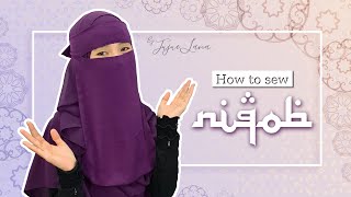 HOW TO SEW NIQAB  Tutorial Menjahit Purdah Niqob [upl. by Arand]