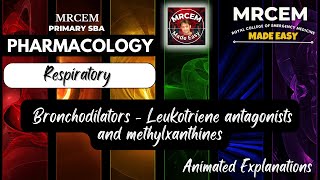 Pharmacology Animated  Respiratory  Bronchodilators  Leukotriene antagonists and methylxanthines [upl. by Sokem687]