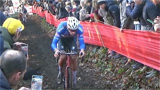 World Cup Gavere 2022Mathieu van der PoelCYCLOCROSS from the FIELD SIDE [upl. by Durrell]