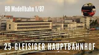 H0 Modellbahnanlage  25gleisiger Hauptbahnhof Hasselt [upl. by Neliak]