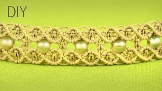 Macrame Double Wave Bracelet  Tutorial [upl. by Aniretak]