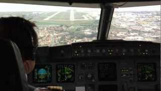 cockpit view A320 landing at MRS [upl. by Finer544]